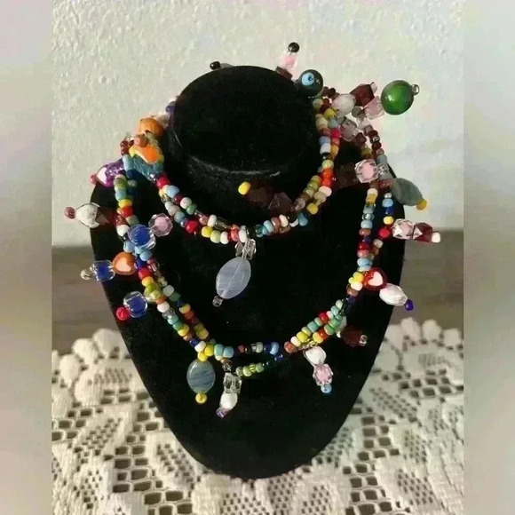 Handmade Beaded Necklace approximately 18” long. Never worn - Picture 1 of 5